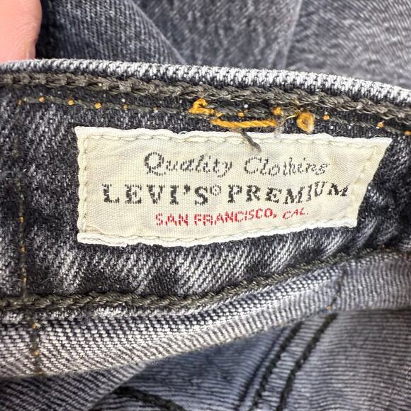 Levi's Jeans Women's 29 (8) Black Ribcage Straight Ankle Button Fly Big E VTG - Picture 8 of 14